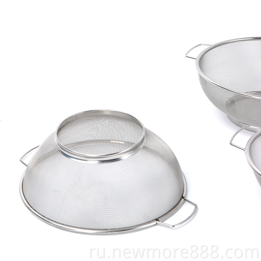 Stainless Steel Colander Bowl With Handle